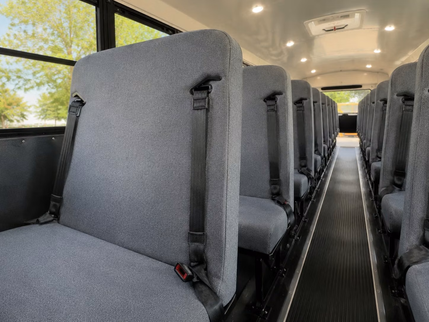 school bus inside